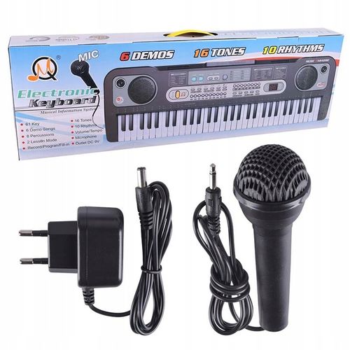 KEYBOARD ORGANY PIANINO 61KLAWISZY DLA DZIECI DO NAUKI TRYB LEKCJI MIKROFON na Arena.pl