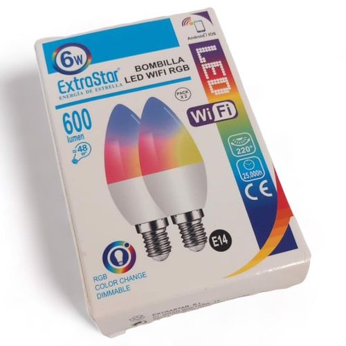 Inteligentna żarówka LED RGB E14, 6W, 600lm 2szt na Arena.pl