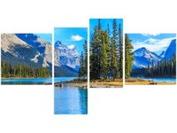 100 55CM OBRAZ 4 ELEM JEZIORO MALIGNE PŁÓTNO DRUK