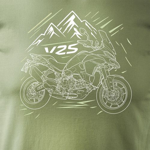 Koszulka na motor motocyklowa Ducati Multistrada V2S męska khaki REGULAR L na Arena.pl