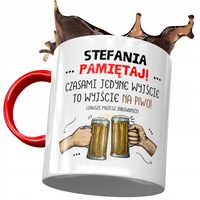 Kubek Czerwony Dla Stefanii Koleżanki Na Prezent Z Nadrukiem Ze Zdjęciem