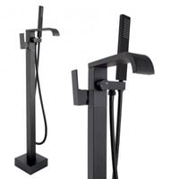 Bateria wannowa z prysznicem wolnostojąca czarny - mat, loft - Yoka