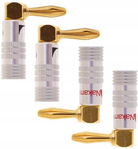 NAKAMICHI Wtyk głośnikowy bananowy kątowy HQ 4 szt na Arena.pl