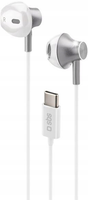 Słuchawki przewodowe SBS metalowe ze złączem USB Typ C Biały