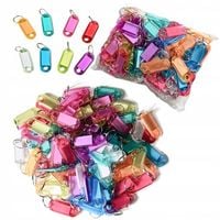 Identyfikatory do kluczy breloki zawieszki 50 sztuk mix kolorowe etykiety