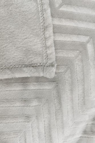 GRUBY KOC 200x220 cm CIEPŁA NARZUTA NA ŁÓŻKO DLA CIEBIE PREZENT JASNY SZARY na Arena.pl