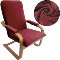 POKROWIEC NA FOTEL FINKA WELUR AKSAMIT BORDOWY