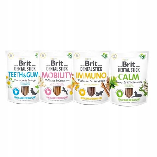 Brit Dental Stick Przysmak Dentystyczny dla Psa Zestaw Mix Smaków 4szt*251g na Arena.pl