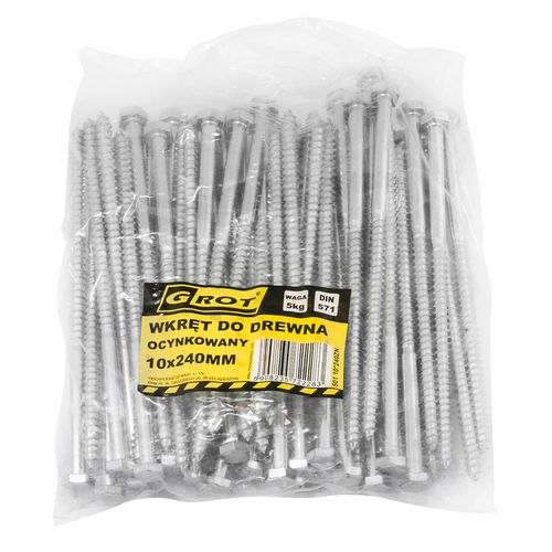 wkręt do drewna na klucz,ocynkowany 82501 10*50mm - 501 10*50 zn na Arena.pl