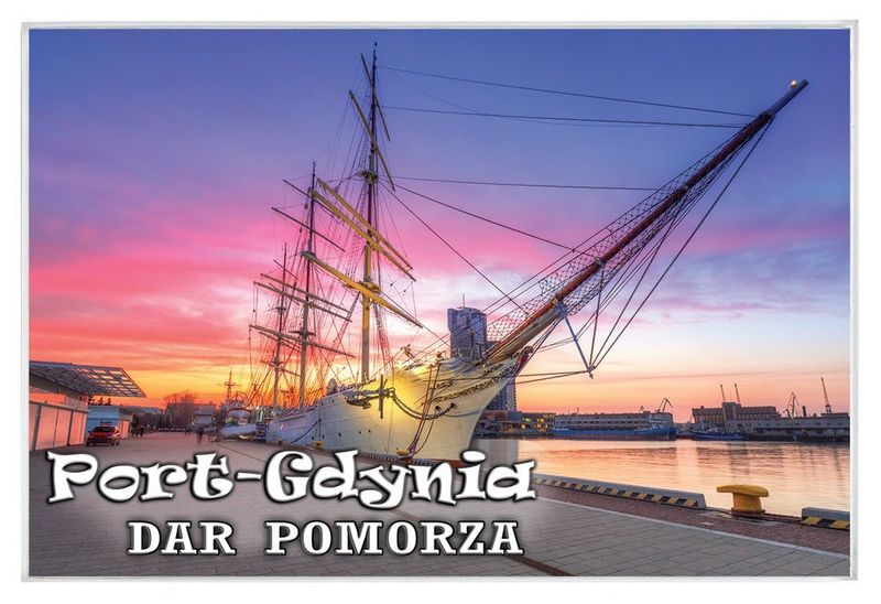 Port Gdynia - magnes szklany zdjęcie 1