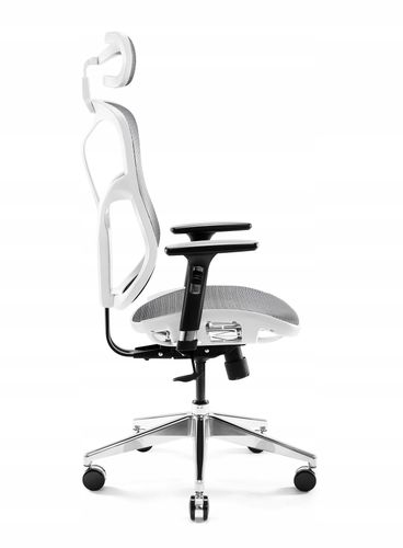Fotel ergonomiczny Diablo Chairs V-BASIC Biało-szary na Arena.pl