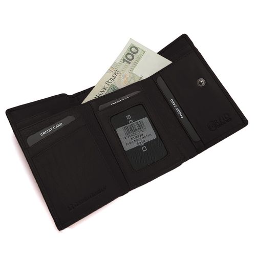 mały damski portfel matte - czarny na Arena.pl