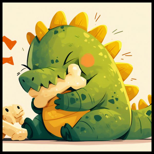 Plakat 90x90cm Uroczy Dinozaur zdjęcie 2