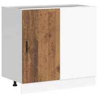 Szafka dolna zlewu Lyon Stare drewno Drewno klejone