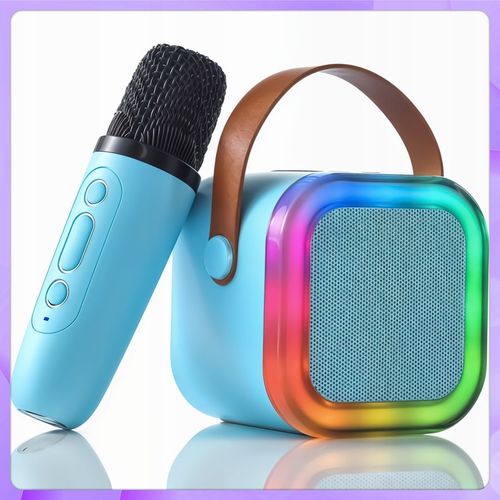 ZESTAW KARAOKE DLA DZIECI GŁOŚNIK BLUETOOTH USB LED MIKROFON 2SZT PREZENT na Arena.pl