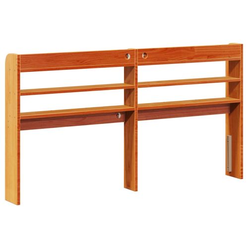 Wezgłowie do łóżka, z półkami, woskowy brąz, 160 cm, sosnowe na Arena.pl