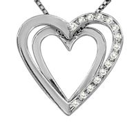 SREBRNY WISIOREK SERDUSZKO Z CYRKONIAMI SREBRO PRÓBY 925