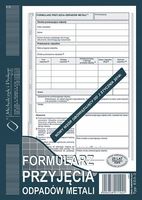 FORMULARZ PRZYJĘCIA ODPADÓW METALI E03-3