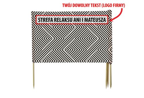PARAWAN PLAŻOWY Geometria z indywidualnym  napisem 5 PANELI 26.5 na Arena.pl