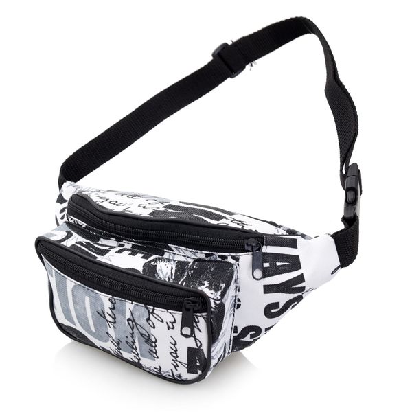 NERKA saszetka biodrówka polska napisy N036 biała zdjęcie 1