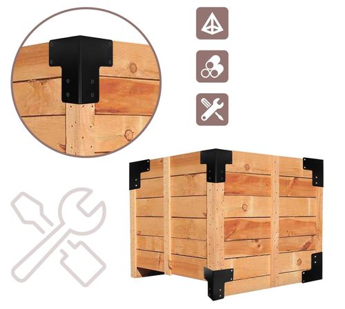 Kątowniki stalowe Cskunxia 8 sztuk wsporniki narożne do blatu tarasu na Arena.pl