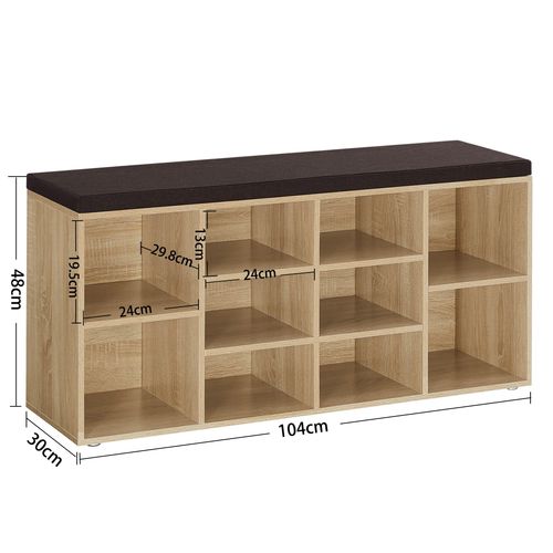 Szafka na Buty z Siedziskiem - sonoma - LHS010X11 na Arena.pl