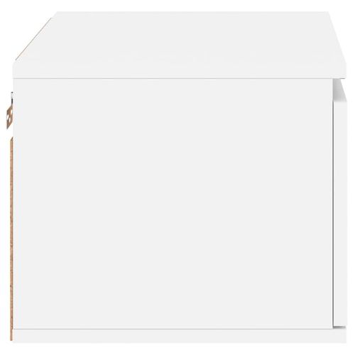 Wisząca szafka nocna z podświetleniem LED, biała na Arena.pl