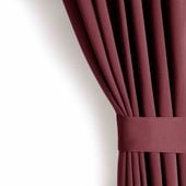 CURT/AH/BLACKOUT/PLEAT/WINE/140X245/1PC