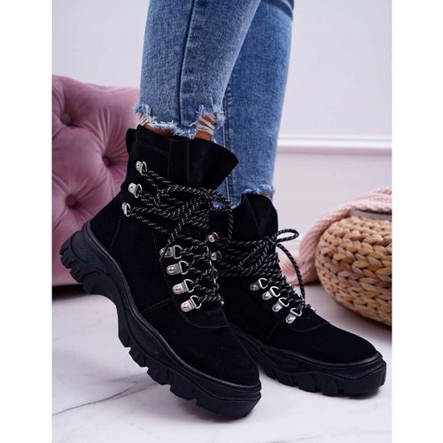 Damskie Botki Trapery Sergio Leone Czarne r.38 na Arena.pl