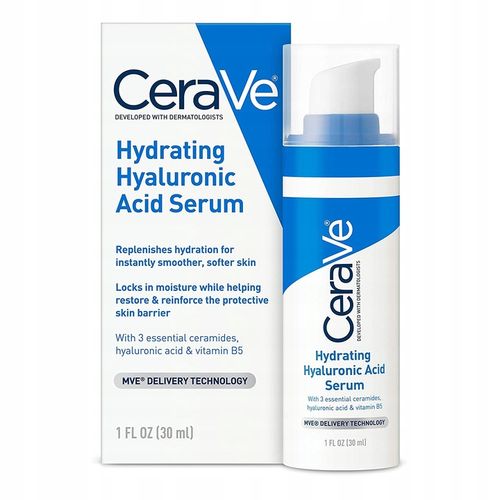 CeraVe Serum Nawilżające Do Twarzy z Kwasem Hialuronowym, Pantenolem 30ml na Arena.pl