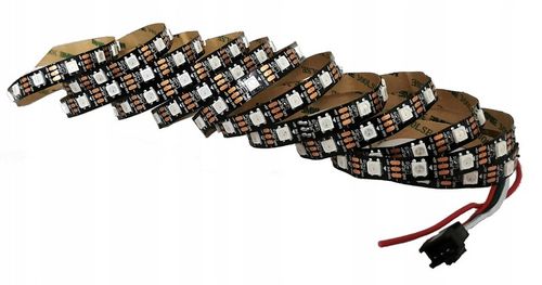 TAŚMA LED LEDY ADRESOWALNE WS2812B 5M 60LED/M IP65 WODOSZCZELNA CZARNA na Arena.pl