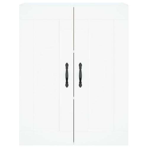 Witrynka, biała, 69,5x34x180 cm, materiał drewnopochodny na Arena.pl