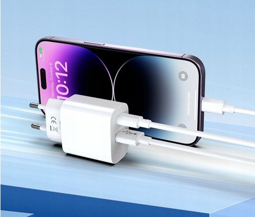 SZYBKA ŁADOWARKA SIECIOWA 38W 2xUSB | Power Delivery PD TYPE-C | USB QC 3.0 na Arena.pl