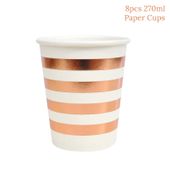 Zastawa Urodzinowa - Złota - Ekologiczna Złote Paski