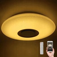 Lampa plafon LED RGB Kolorowa GŁOŚNIK Bluetooth 60w + Pilot Aplikacja SMART