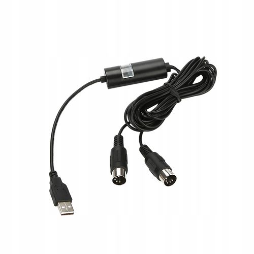 KABEL MIDI INTERFEJS NA USB DO KOMPUTERÓW I INSTRUMENTÓW CYFROWYCH 19.5CM na Arena.pl