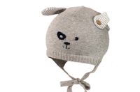 Jamiks Tiras czapka dla chłopca wiązana szara 46-48