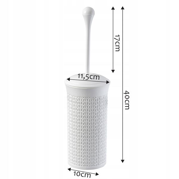 SZCZOTKA TOALETOWA Z POJEMNIKEM ZAMYKANA KOLORY zdjęcie 5