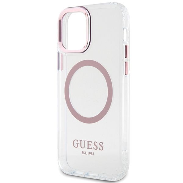 Etui Guess do iPhone 12, iPhone 12 Pro, Różowy, MagSafe zdjęcie 6