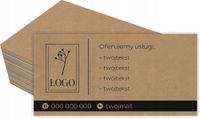 200 szt Eko wizytówki firmowe kraft 250g + PROJEKT karty metki cenówki