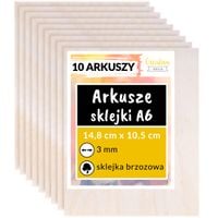 Płyta sklejka do cięcia laserem 3mm A6 x10 sztuk