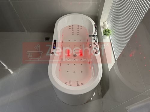 PIĘKNA OWALNA WANNA Z HYDROMASAŻEM 170X80 z 1 ODLEW GRZAŁKA na Arena.pl