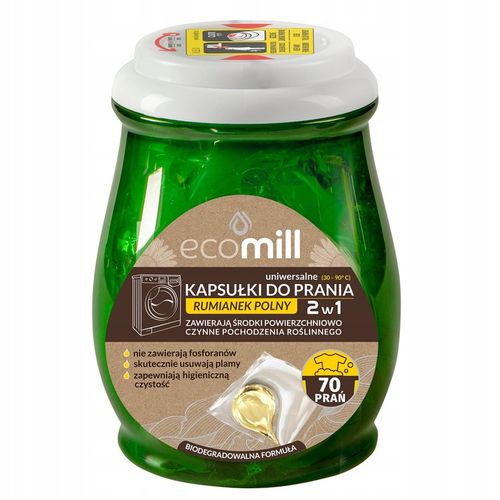 Kapsułki do prania uniwersalne 2w1 RUMIANEK POLNY BIODEGRADOWALNE 70 KAPS na Arena.pl