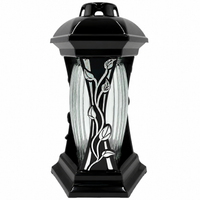 Znicz kapliczka GLAMOUR Lampion Luna R3 srebrny 31cm