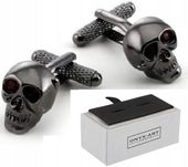 Spinki do mankietów Czaszka czarna Onyx London