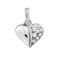 SREBRNY WISIOREK SERDUSZKO Z CYRKONIAMI SREBRO PRÓBY 925