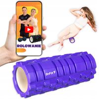 Wałek do Masażu Roller z Wypustkami Joga Rehabilitacja Fiolet Trwały