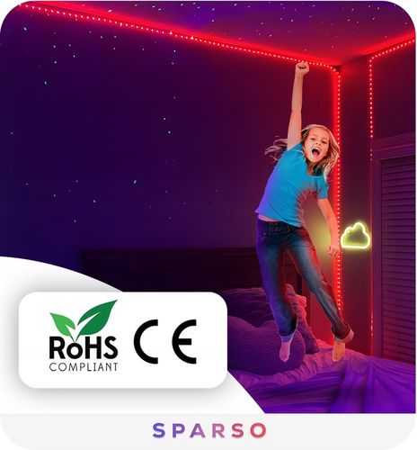 TAŚMA LED RGB 5M LEDY 230V 12V z PILOTEM Bardzo mocna ZESTAW + na Arena.pl