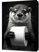 Obraz 50x70cm Vintage Artystyczny | Wydra | Portret Zwierząt Pop Art