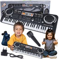 KEYBOARD PIANINKO ORGANY PIANINO ELEKTRONICZNE 61 KLAW DLA DZIECI +MIKROFON